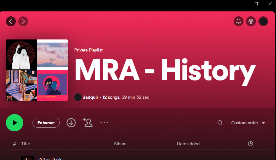 Transfered Playlist From MRA